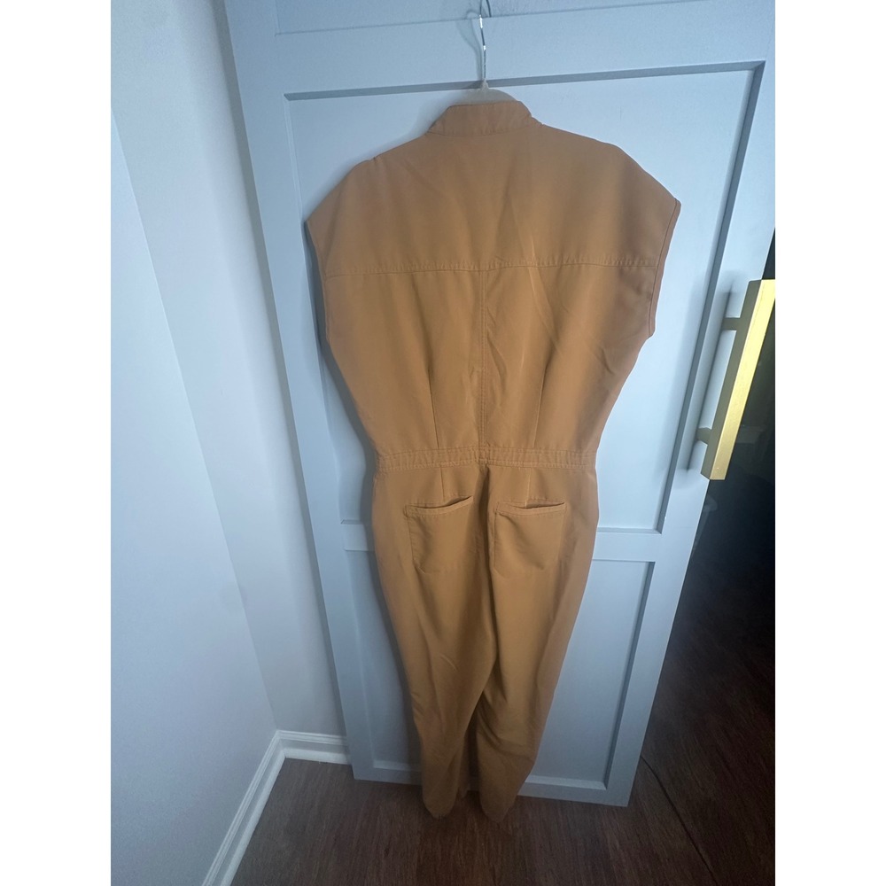 FIGS Women's Medium Technical Collection Scrub Jumpsuit Brown with Drawstring - Picture 9 of 11